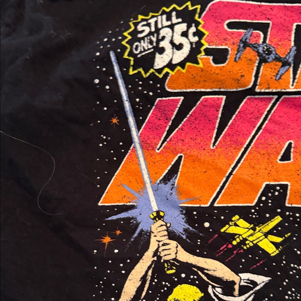 Star Wars Black Tee with Colorful Graphic - Short Sleeve - Picture 4 of 7